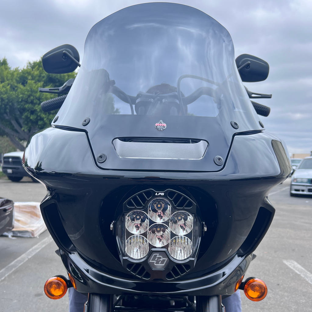 Cali Raised Moto Low Rider ST LP6 Headlight No Cutting Bracket Combo Kit