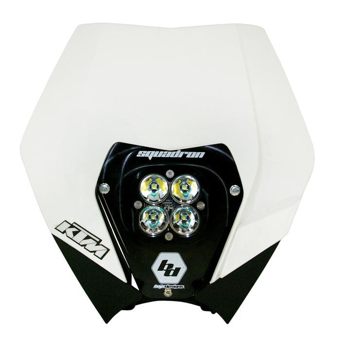 KTM Headlight Kit AC 08-13 w/ Headlight Shell White Squadron Sport Baja Designs-557061AC