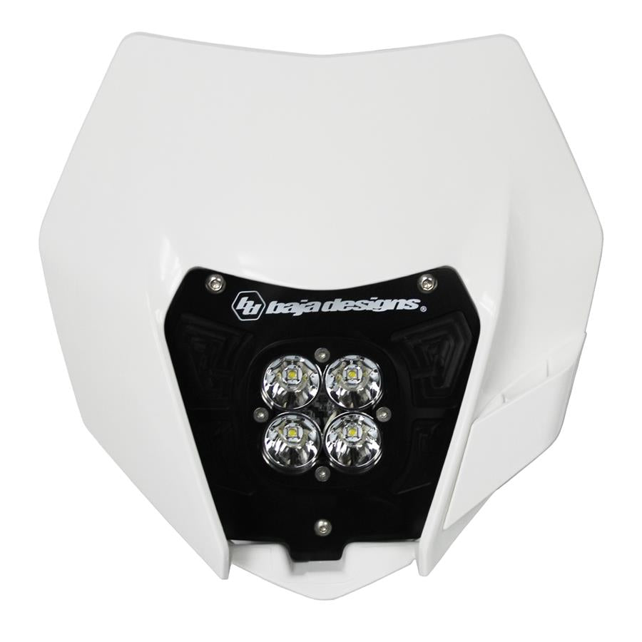 KTM Headlight Kit AC 14-16 w/Headlight Shell White Squadron Sport Baja Designs-557091AC