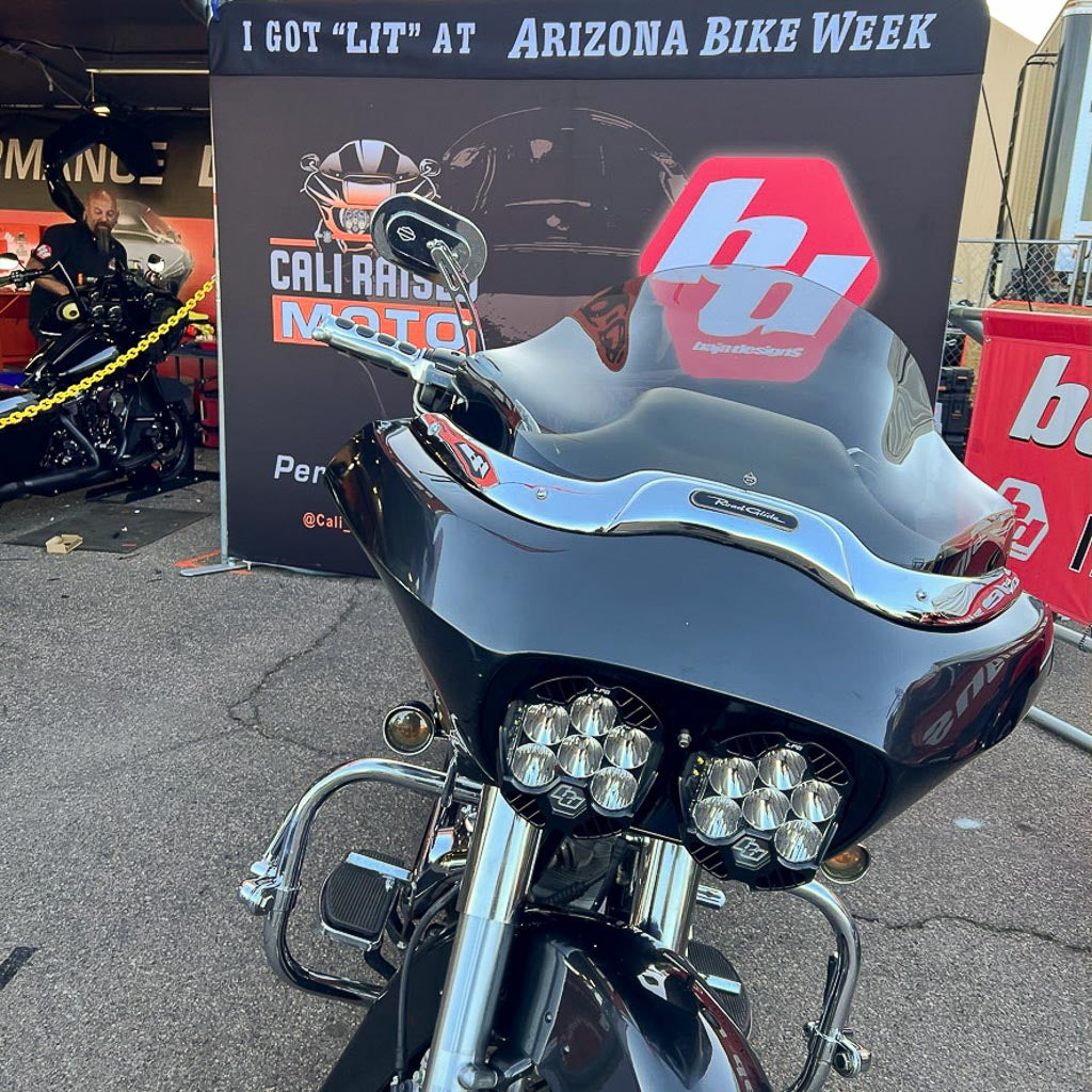 Cali Raised Moto 98-13 Harley Davidson Road Glide Baja Designs LP6 Bracket System