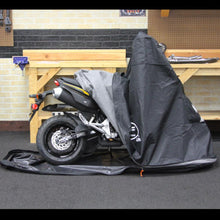 Load image into Gallery viewer, Medium Enclosed Motorcycle Cover fits Scooters &amp; Small Bikes - U104M1B