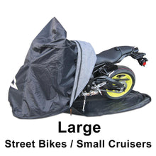 Load image into Gallery viewer, Large Totally Enclosed Motorcycle Cover sport bikes, small cruisers - U105M1C